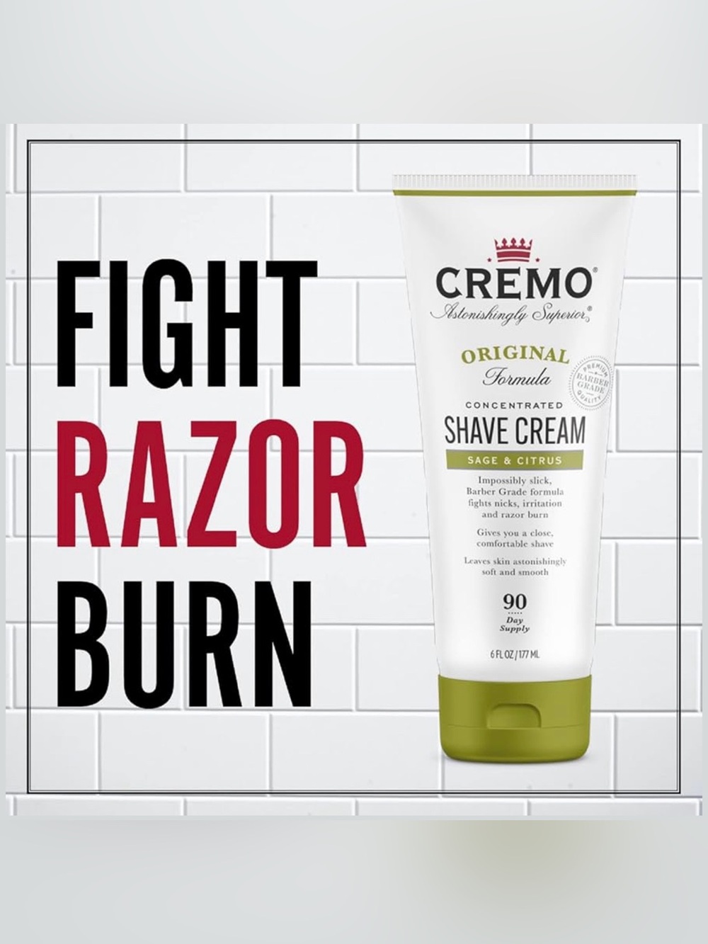 Cremo Shave Cream Tube Original Formula - 6 fl oz - NWT.